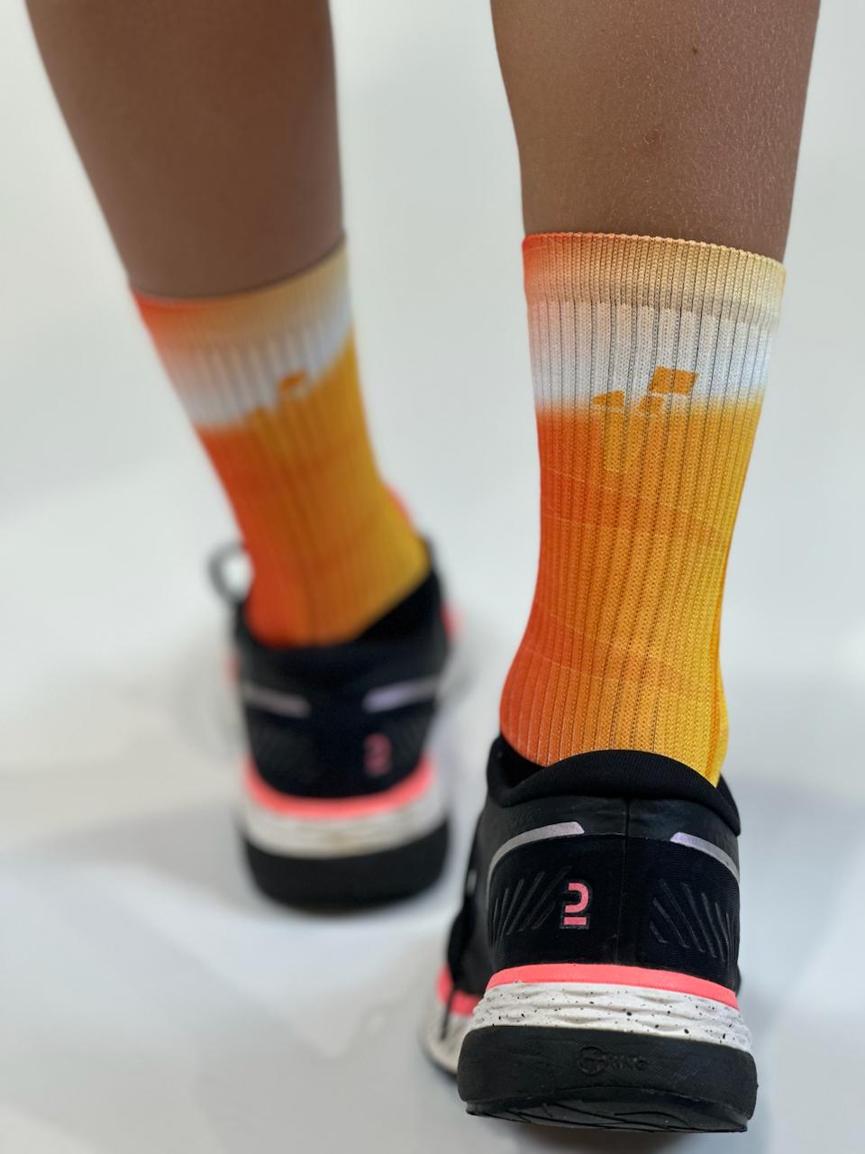 Calza White Orange