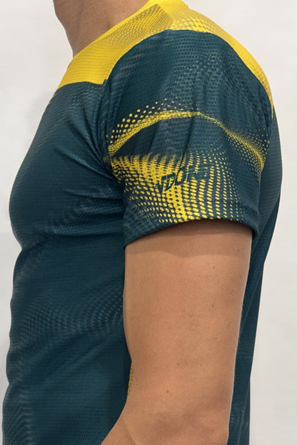 T-shirt Running Yellow Wave