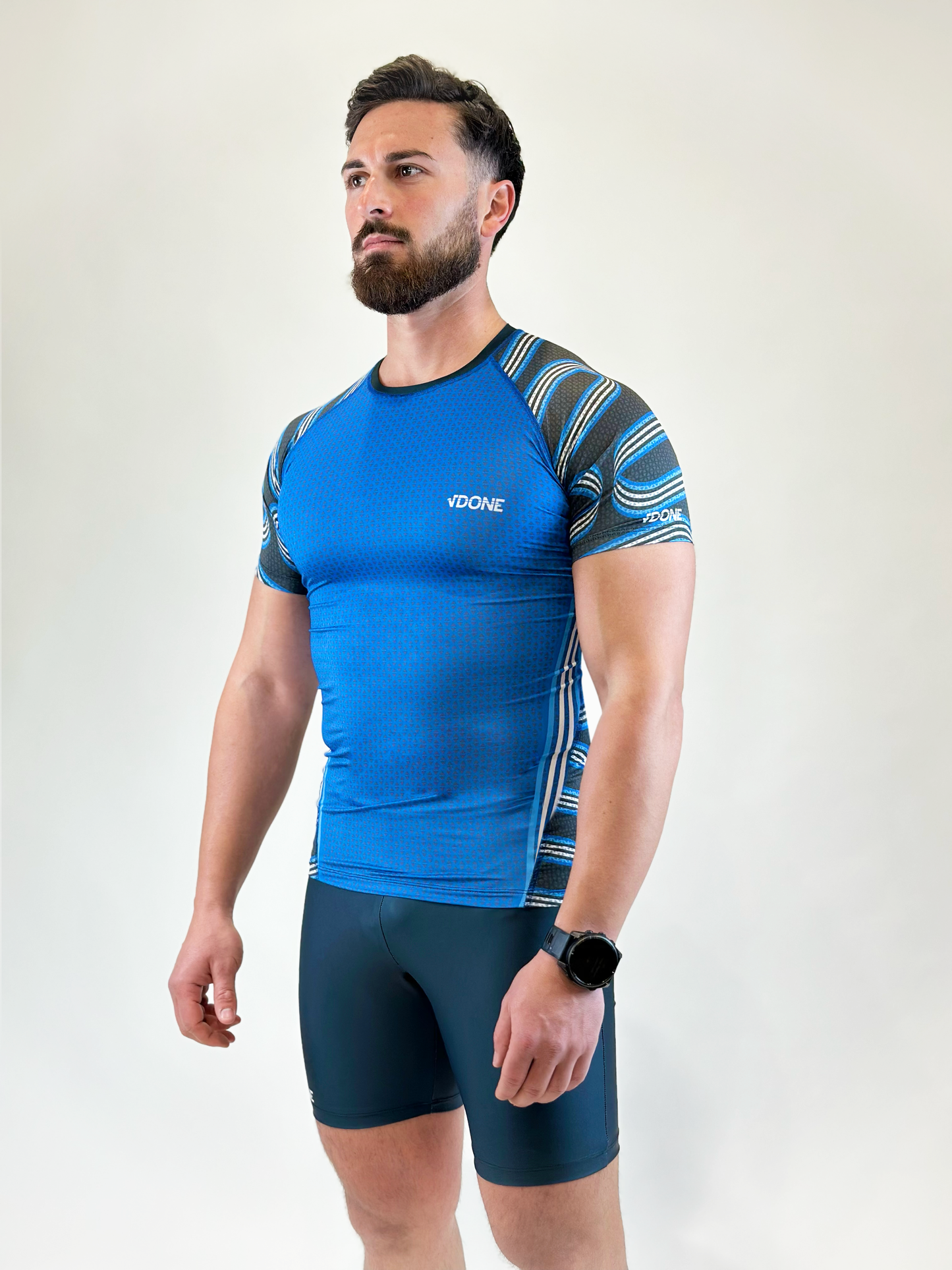 T-shirt Compressor Triangle Blue