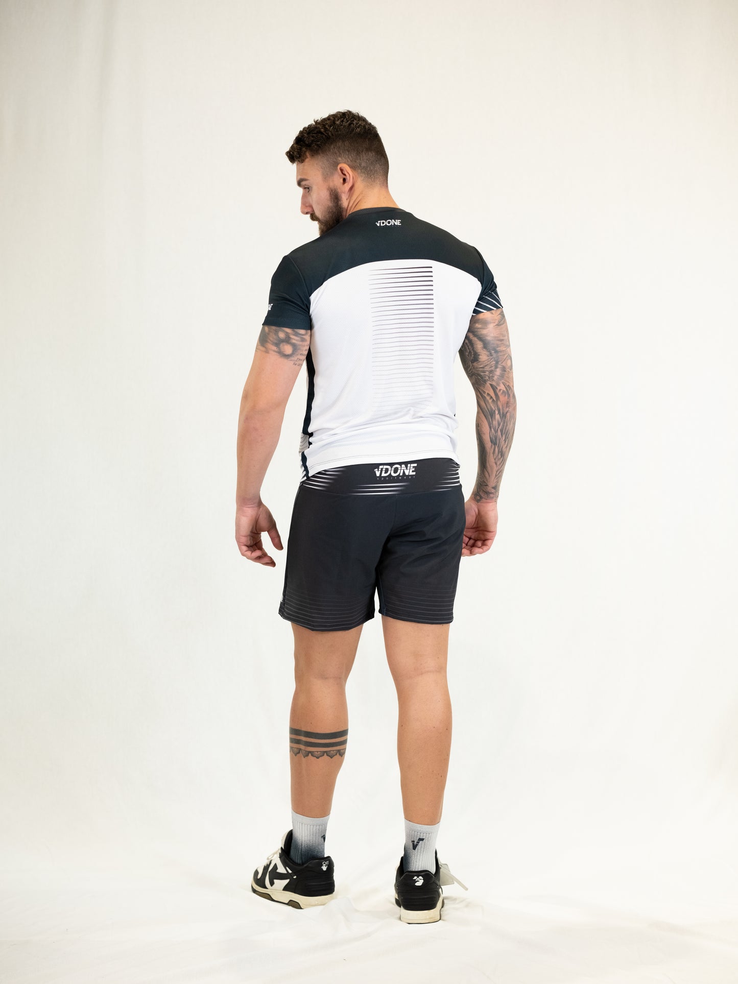 T-shirt Running Stripe B/W 01